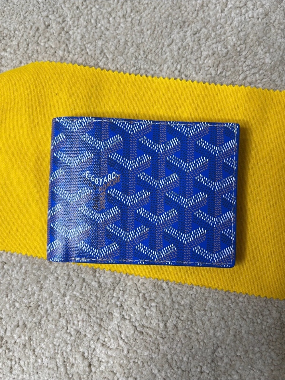 Goyard Blue Patterned Card & Key Holder
